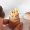 Cute Pine Tree Shape Toothpick Holder Wooden Floss Box Desktop Ornament