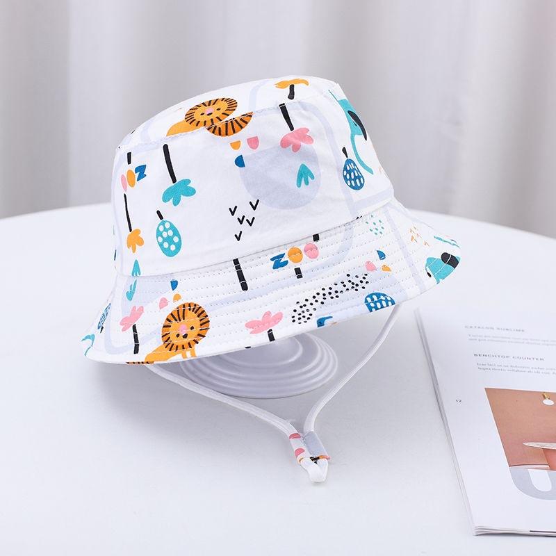 Kids Cartoon Bucket Hat Spring Summer Baby Sun Protection Cap Boys Girls UV Shield Outdoor Beach Fishing Hat