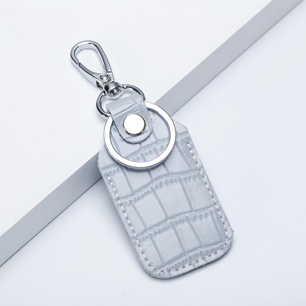 Leather Keychain Card Cover For Alarm Tag Intercom Key Access Entry Card Set Car Key Protector Card Tracker
