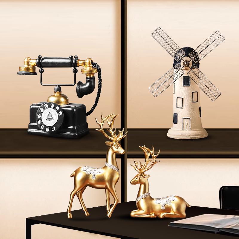 Xianci Väderkvarn Modell Bokhylla - Retro Bokhylla & Dekorationer för Vardagsrum & TV-möbel