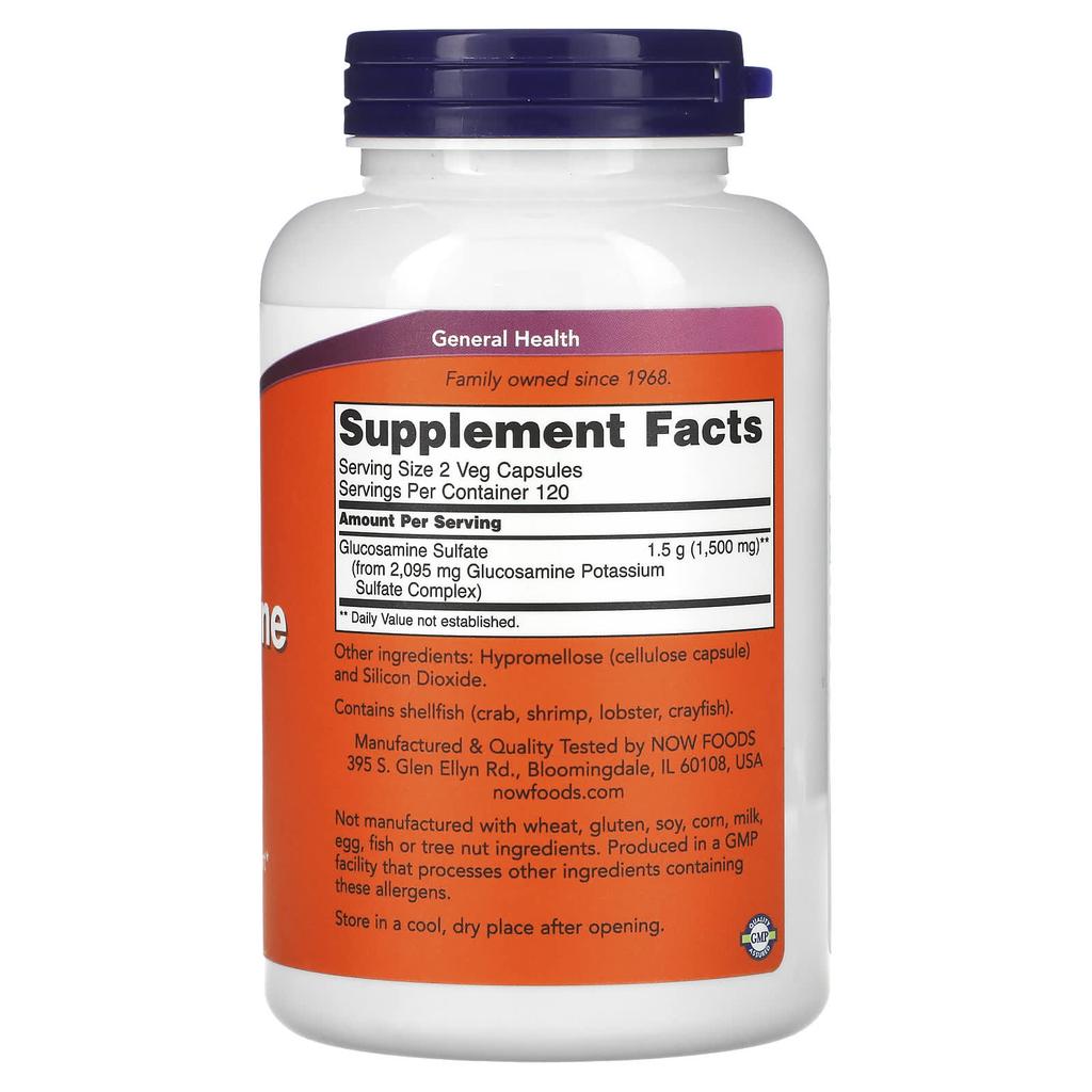 Glucosamine Sulfate, 750Mg, 240 Veggie Caps