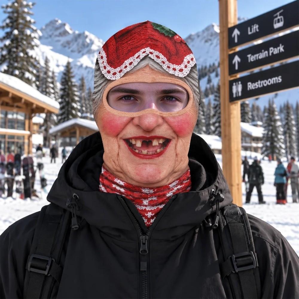 Windproof Funny Face Balaclava Ski Mask 3D Printed Balaclava Face Cover Ski Mask  Winter Outdoor