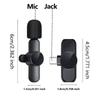 2pcs Wireless Lavalier Microphone for iPhone iPad Android Type-C Mini Mic for Video Recording YouTube Live Stream Vlog Podcast