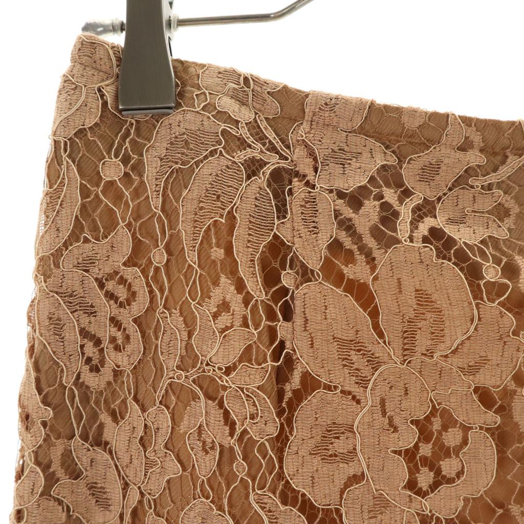 EFFE BEAMS made in Japan Midi length Total race Tight Skirt 38 Brown Women Used