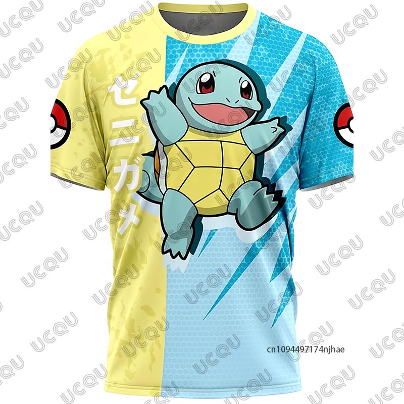 Nuova T-shirt Estiva Pokémon Gengar Stampa Cartone Animato Unisex Manica Corta Cosplay Tee Casual Oversize Top per Bambini/Adulti