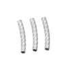 18K Gold Plated Stainless Steel Embossed Colorfast Faceted Tube Beads for DIY Jewelry