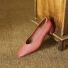 Fashion Genuine Leather Square Toe Shoes for Women High Heeled 2025 Spring Autumn Newest Pumps Wedding Party Shoes Woman Office Pumps