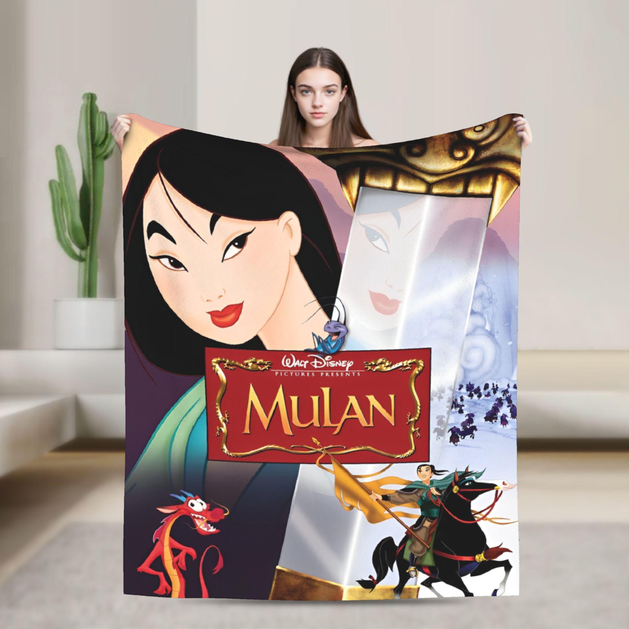

Mulan Cartoon Super Warm Blankets Travel Office Plush Throw Blanket Graphic Home Decor Flannel Bedspread Sofa Bed Cover 75x90cm