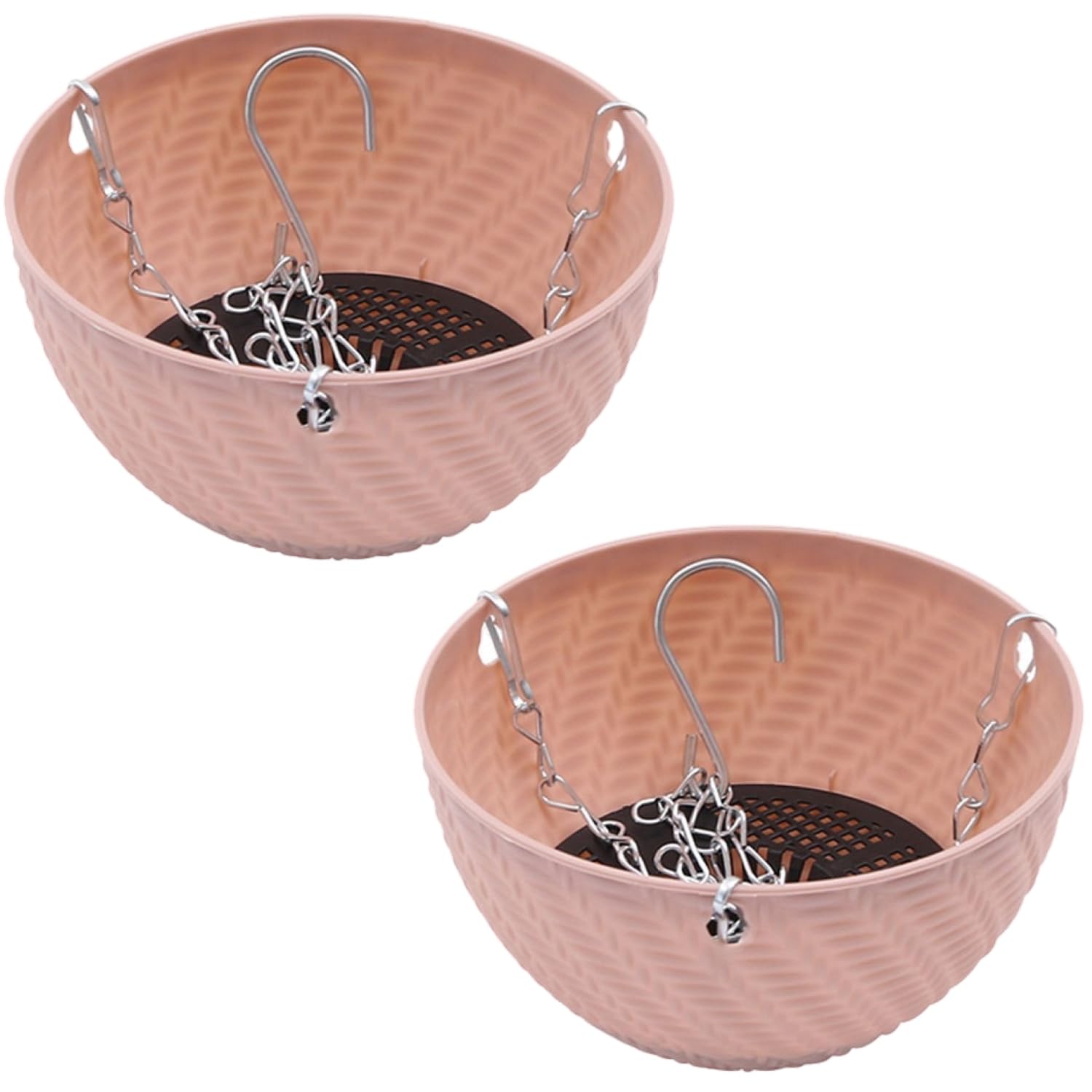 

FJmark Подвесное кашпо Подвесной горшок Подвесной цветочный горшок Набор из 2 штук (розовый) розовый