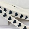 16mm Heart Shaped Woven Ribbon Gift Box Packaging Bouquet Ribbon Apparel Accessories DIY Embroidered Stock