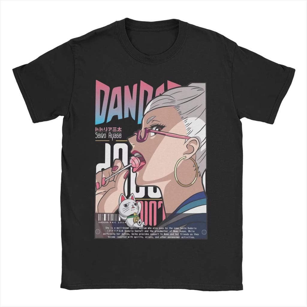 Men Women T-Shirts Aira Okarun Jiji Dandadan Manga Humorous Cotton Tee Shirt Short Sleeve T Shirt Crew Neck Clothing Gift Tops