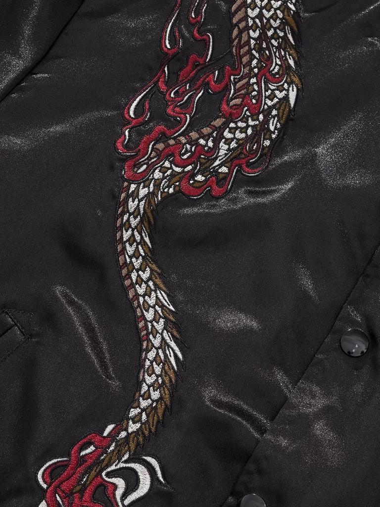 Huaxia Junpin Men's Chinese Embroidery Dragon Baseball Jacket A091