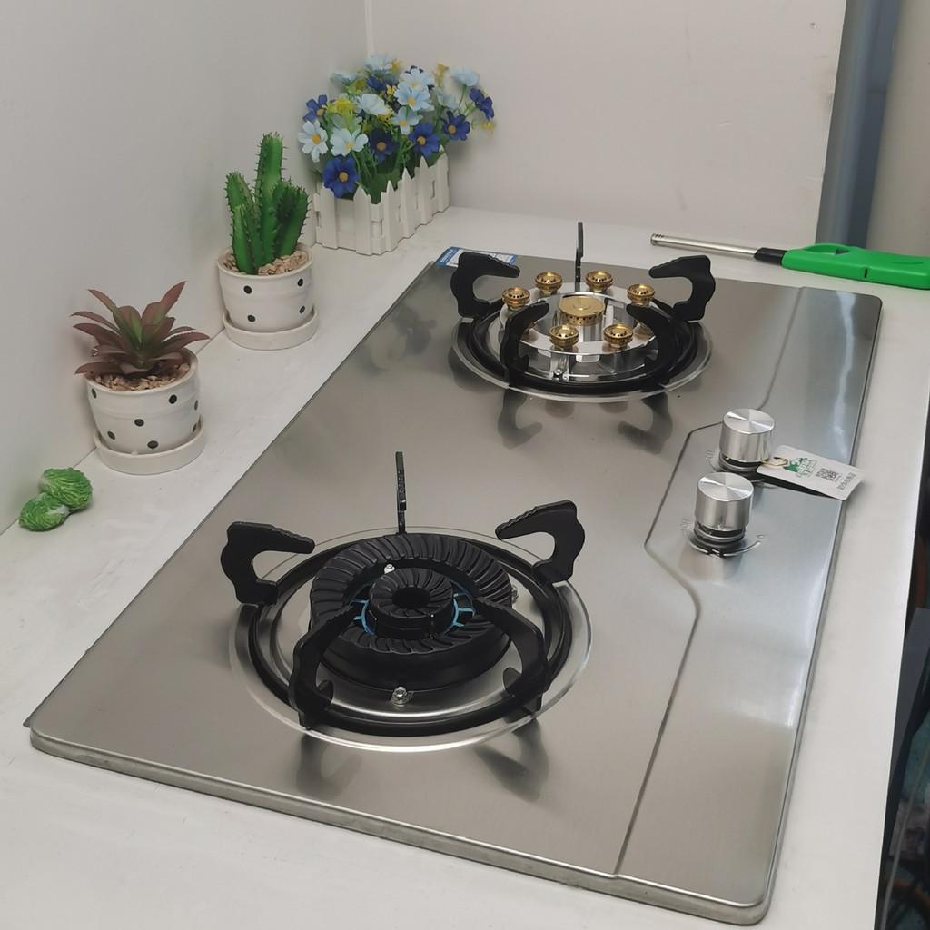 Nuovo Cucinino Domestico Doppio Fornello a Gas Cucina Cottura Fornello ad Alto Fuoco Pannello in Acciaio Inossidabile Piano Cottura a Gas da Incasso