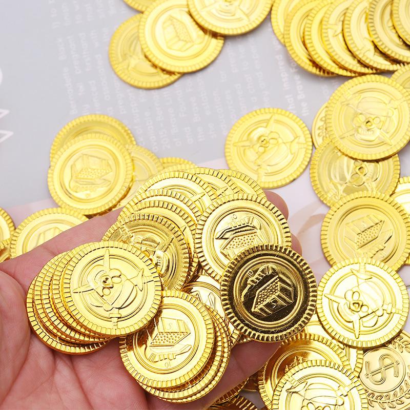 34mm Pirate Gold Coin Props – Event Treasure Toy Set for Kids