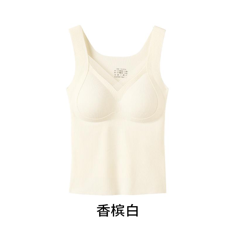 

Autumn and winter warm vest with chest pad, thin constant temperature bottoming, sleeveless slim vest m [34/75abc recommended 45-52.5kg]
