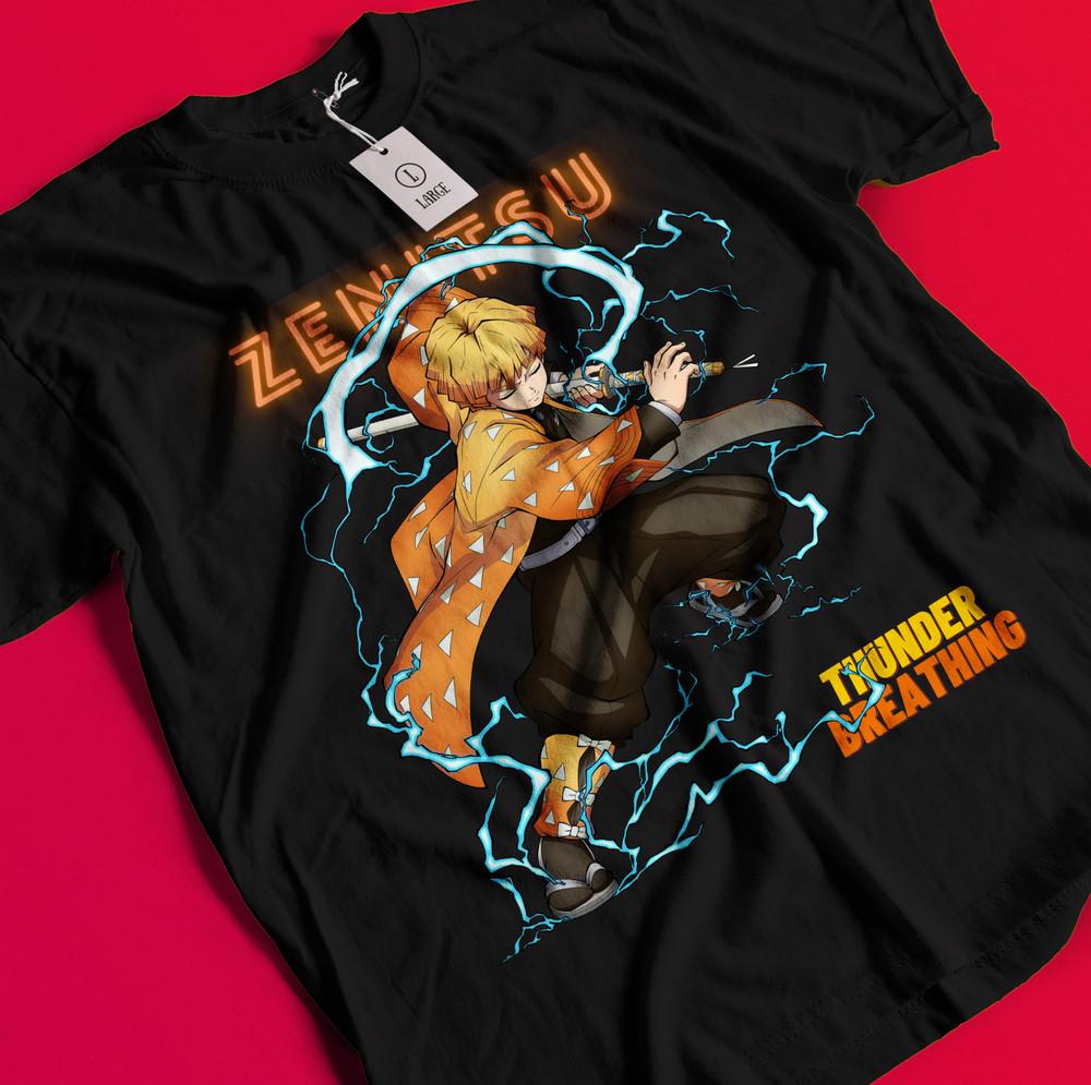 

Demon Slayer Shirt Zenitsu Tshirt Tanjiro T-Shirt Muzan Doma Tee Inosuke Nezuko BB179 4XL