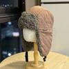 Neue winterliche verdickte Mütze mit Fleecefutter für Damen, winddichte Pullovermütze mit Ohrenschutz, warme Kälte-Schutz-Lei-Feng-Mütze für Männer mit großem Kopfumfang