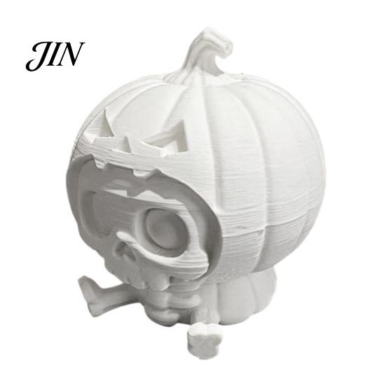 Dark And Pastoral Halloween Ornament Pumpkin Skull Ornament, Hollow Ghost Face Design, 3D Printed Textured Figure Detailed Layered Figurine,