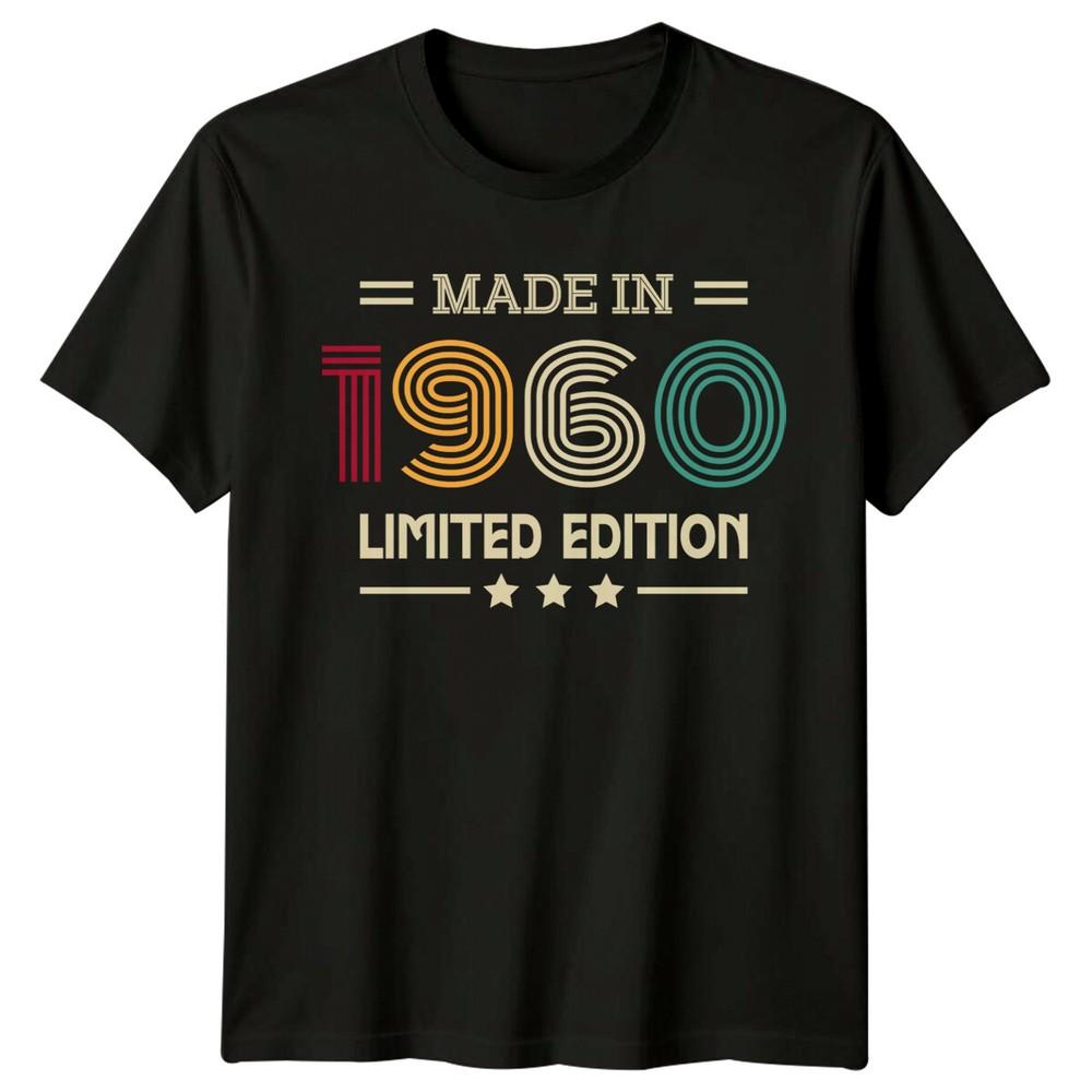 

Made In 1960 Mens T Shirt 65th Birthday Gift Vintage Sixty Fifth Old Unisex T-Shirt XXL