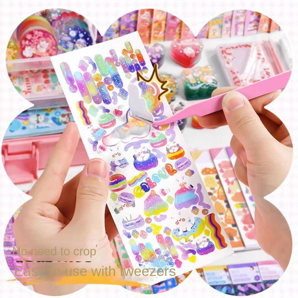20Pcs No Repeat Water Cup Stickers Waterproof Scrapbooking Stickers  Campus Students Decoration