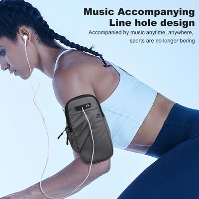 Sportarmväska Slitstark Hög kapacitet Halkfri Bekväm Slät Dragkedja Hållare Stänksäker Armband Mobilhållare Gymtillbehör
