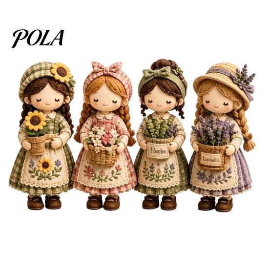 DIY Patchwork Kit Girl Kit, 3D Doll Sewing Craft Set with Pre-Cut Fabric Thread Needles, Cute for Home Decor Handmade Gift Starter