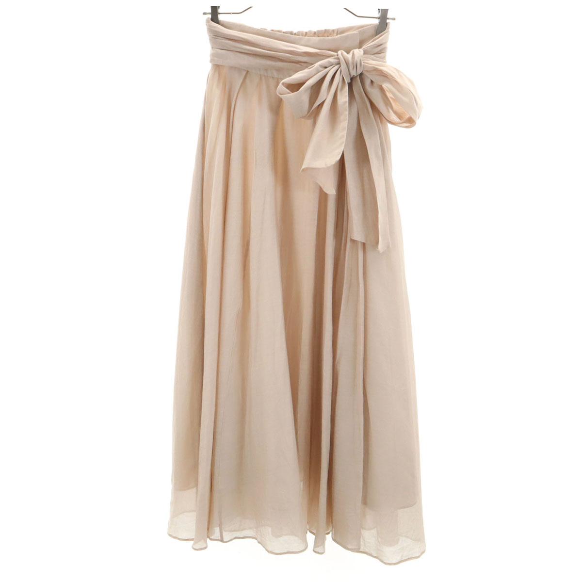 

FRAY I.D Silk Blend Long length flare skirt 1 beige Women Used