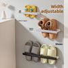 Expandable Bathroom Slipper Rack No-Drill Wall-Mounted Drainage Wall Toilet Storage Magic Bathroom Towel Rack