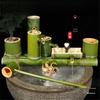Bamboo Water Fountain: Ceramic Stone Fish Tank with Automatic Circulation, Oxygenation, and Humidification