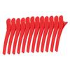 12Pcs NonSlip Hair Styling Clips Plastic Duckbill Hair Clip Hairdressing Hair Barrettes Red