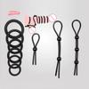 Adjustable Silicone Penis Rings Set for Men - Male Cockring Ejaculation Delay Sex Toy for Couples Adult Fun - 1/3/4/6/7/9Pcs