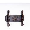 Handicraftviet Wand Display Stand Wall Mount, Handmade Carved Wooden Holder Wands 3 Tiered for Collection, Black (3 slot wand stand)