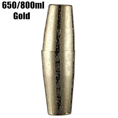 550ml/850ml Engraving Stainless Steel Cocktail Boston Bar Shaker Bar tool