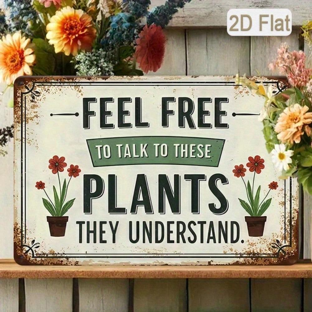 Planetjuice Planetjuice Vintage Floral Tin Metal Wall Sign Xcm Garden Gift Home Art