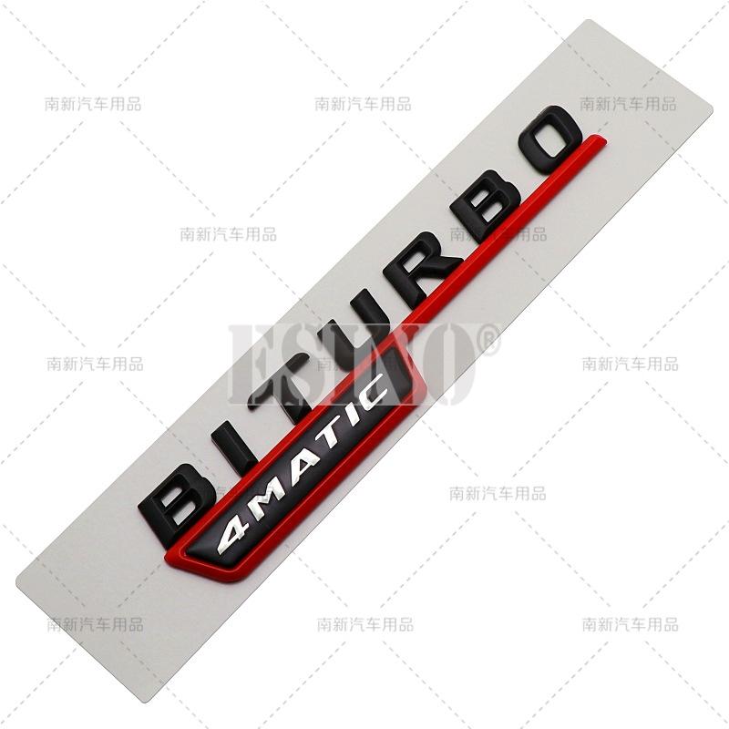 2 x 3D Biturbo 4Matic 4Matic+ Car Trunk ABS Emblem Rear Body Tailgate Fender Adhesive Badge for Mercedes Benz 2014 - 2016 QV2