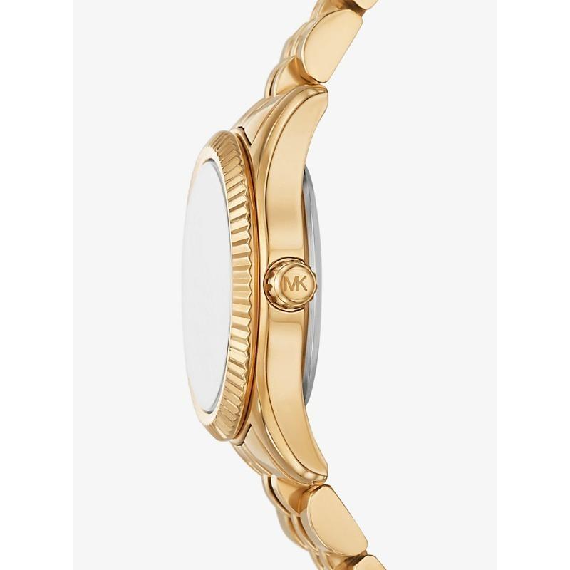 Michael Kors Petite Lexington Pavé Gold-Tone Watch MK4842