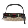 Gucci Gg Emblem Gg Emblem Adjustable Shoulder Strap Zipper Closure Coated Canvas And Leather Patch Handheld Single Shoulder Bag