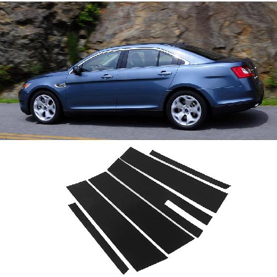 6 Pcs Side Door Window Cover Trim,Glossy Black Pillar Posts Decal Sticker For Civic Sedan 10Th Gen 2016‑