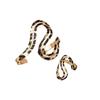 Double S Shape Leopard Print Hollow Shape Bracelet Ring Set Summer Snake Shape Opening Adjustment
