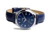 JIOS Automatic Made In Genuine Leather Sapphire Crystal with Blue Crocodile Embossed Men's Watch, Japan, Strap, (Blue Strap)