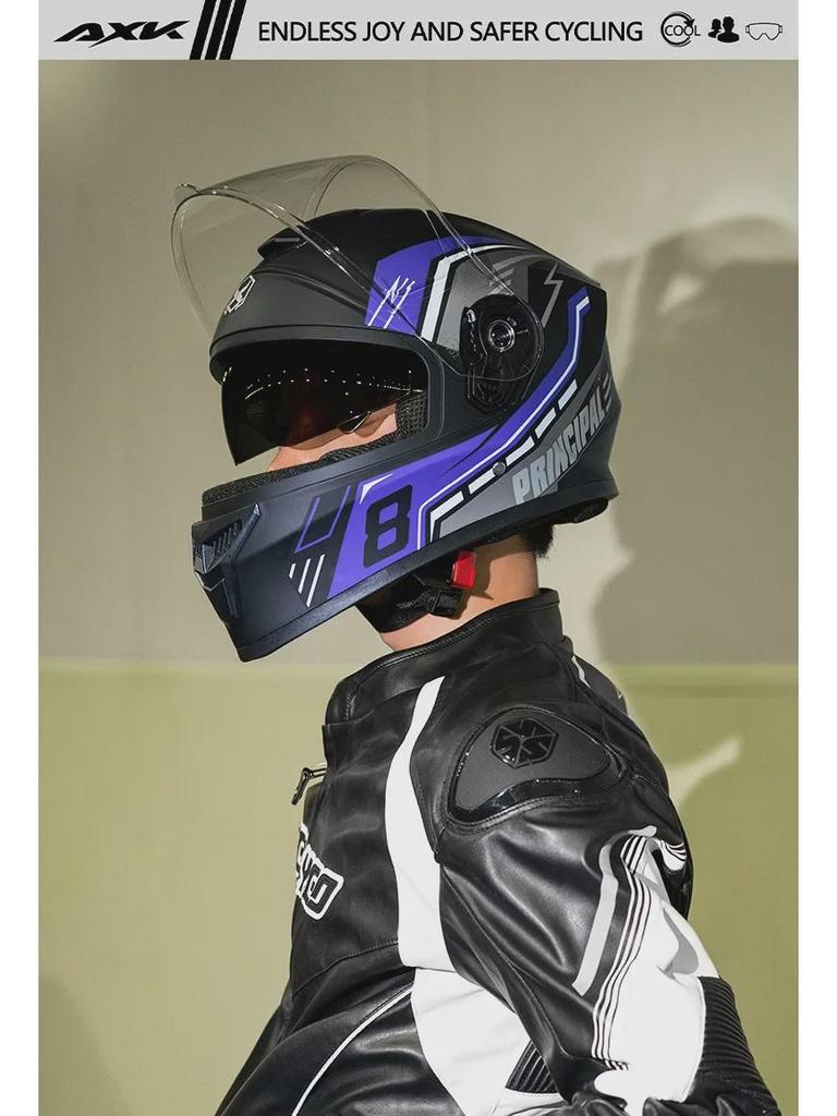 Unisex Winter Vollgesichts-Motorradhelm mit Antibeschlag