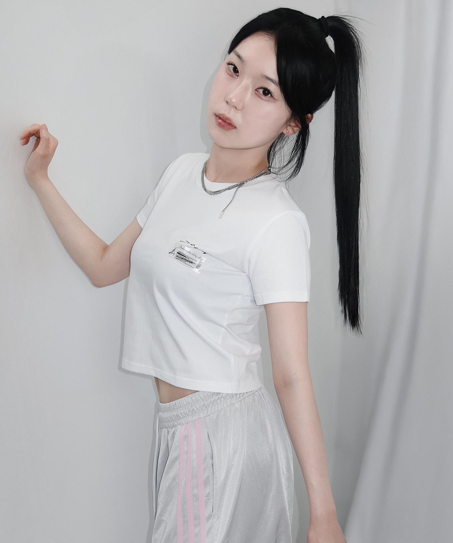 Just Haeng Care Logo White Crop Top Free