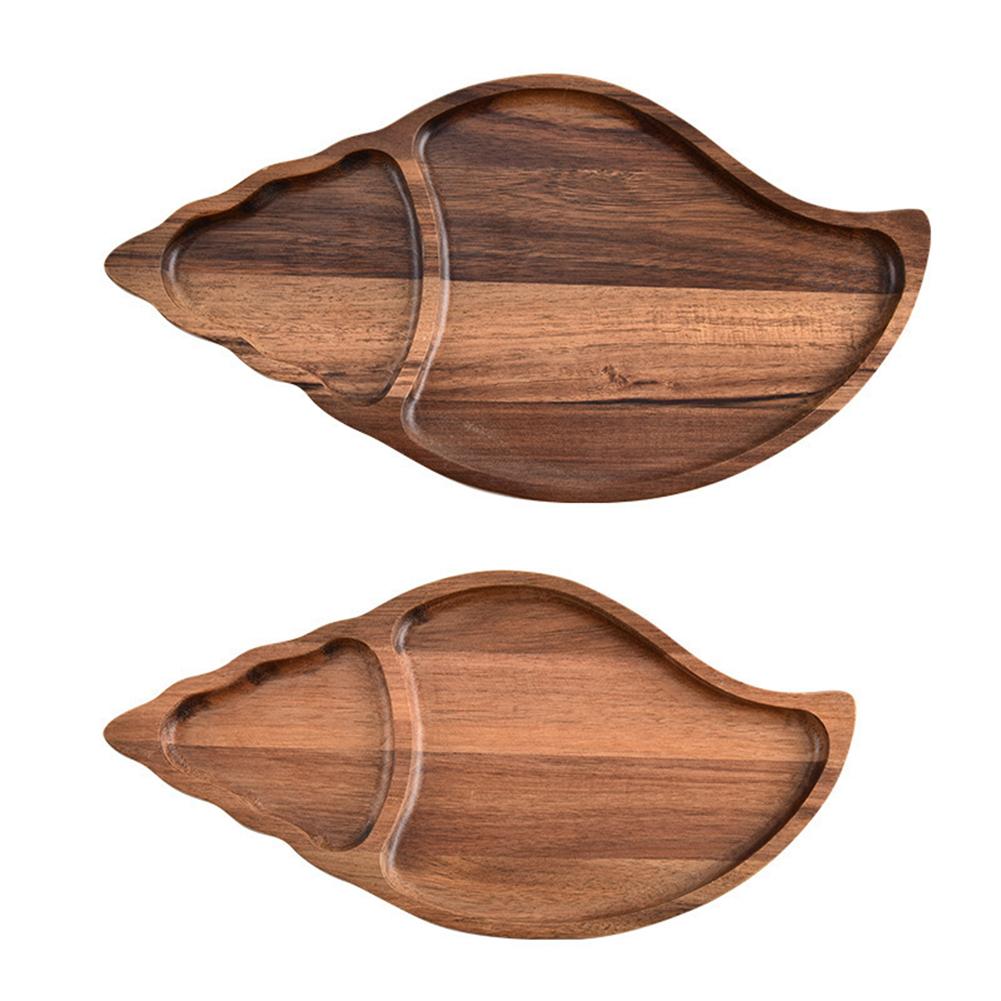 Natural Acacia Wood Serving Platters Charcuterie Boards Wooden Food Trays Rustic Style for Home Dining Kitchen