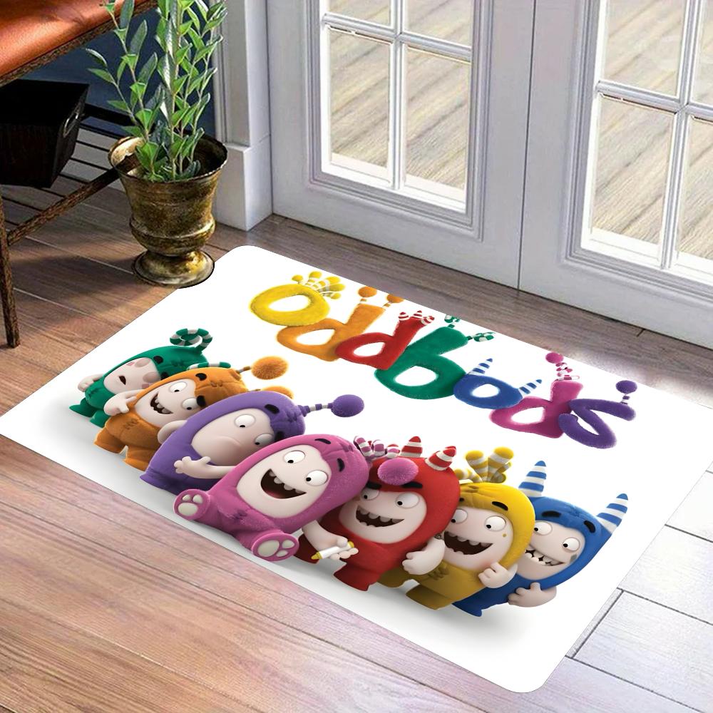 Decorazioni per la Casa Tappetino Oddbods Tappetino per Porta in Flanella Antiscivolo Camera da Letto Soggiorno Decorazioni per la Casa