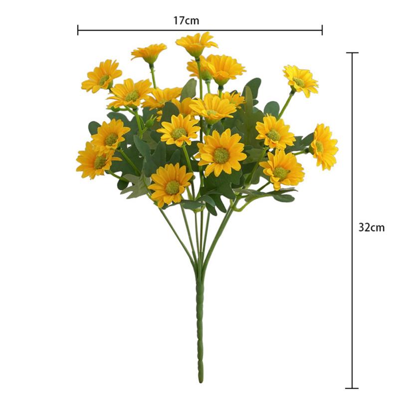 

1 Bunch Lifelike Artificial Small Daisies Bouquet Colorful Pastoral Style Fake Flowers Diy Office
