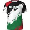 (DOMIO) Palestine Flag Football Kid T Shirt Summer Short Sleeve National Emblem 3D Printed Kid Sports Tees Loose Tops Men Tshirt