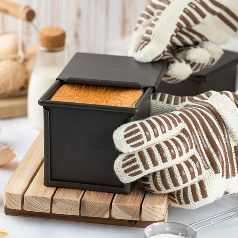 Toast Mold with Cover Nonstick Aluminum Alloy Bread Cake Box Dessert Making Mould with Lid Practical Kitchen Bakeware