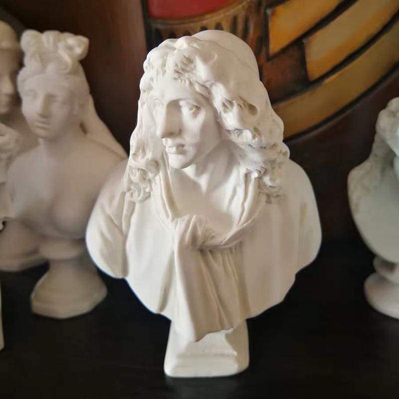 Kleine Harz-Gips-Skulptur: David & Venus Skizzenkopfmodelle
