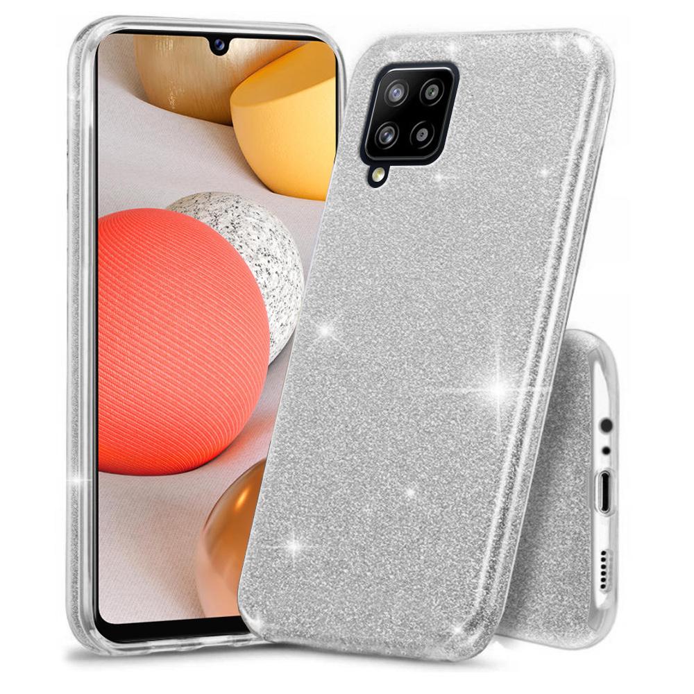 Glitter Case for Samsung Galaxy A42 5G, Silver