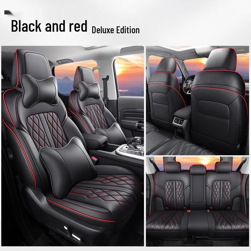 Tank 300 Car Seat Cushion: Full Surround Cartoon Design, All-Season Leather Pad